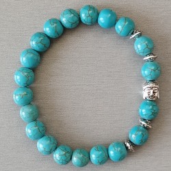 Bracelet en Howlite turquoise
