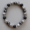 Bracelet composé de perles Jaspe, Onyx et Hématite