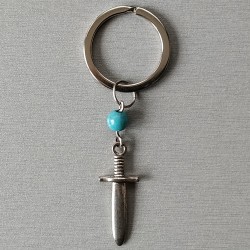 Porte-clés avec pierre naturelle