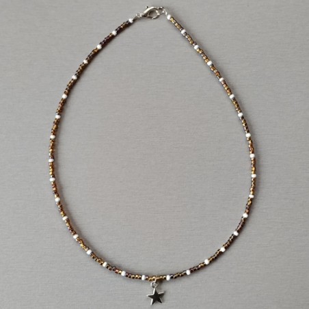 Collier Perles de rocaille.