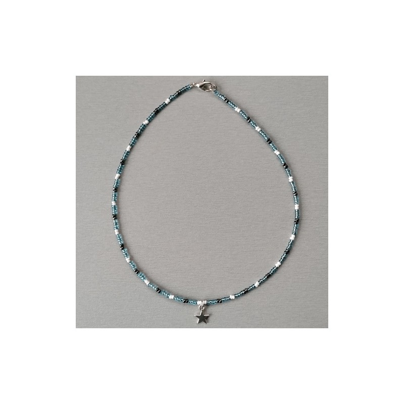 Collier Perles de rocaille.