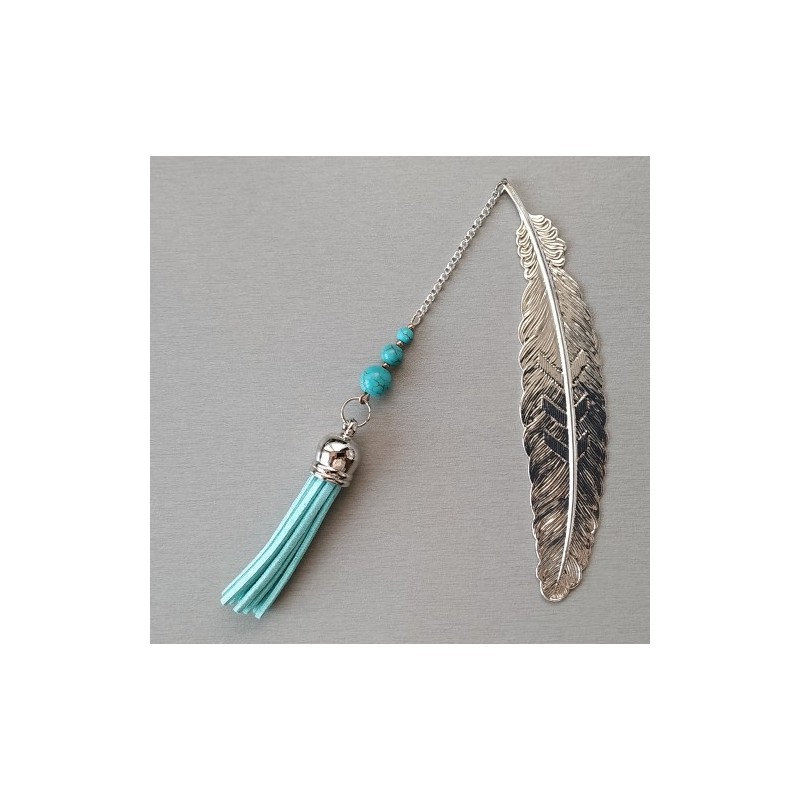 Marque-page Howlite turquoise